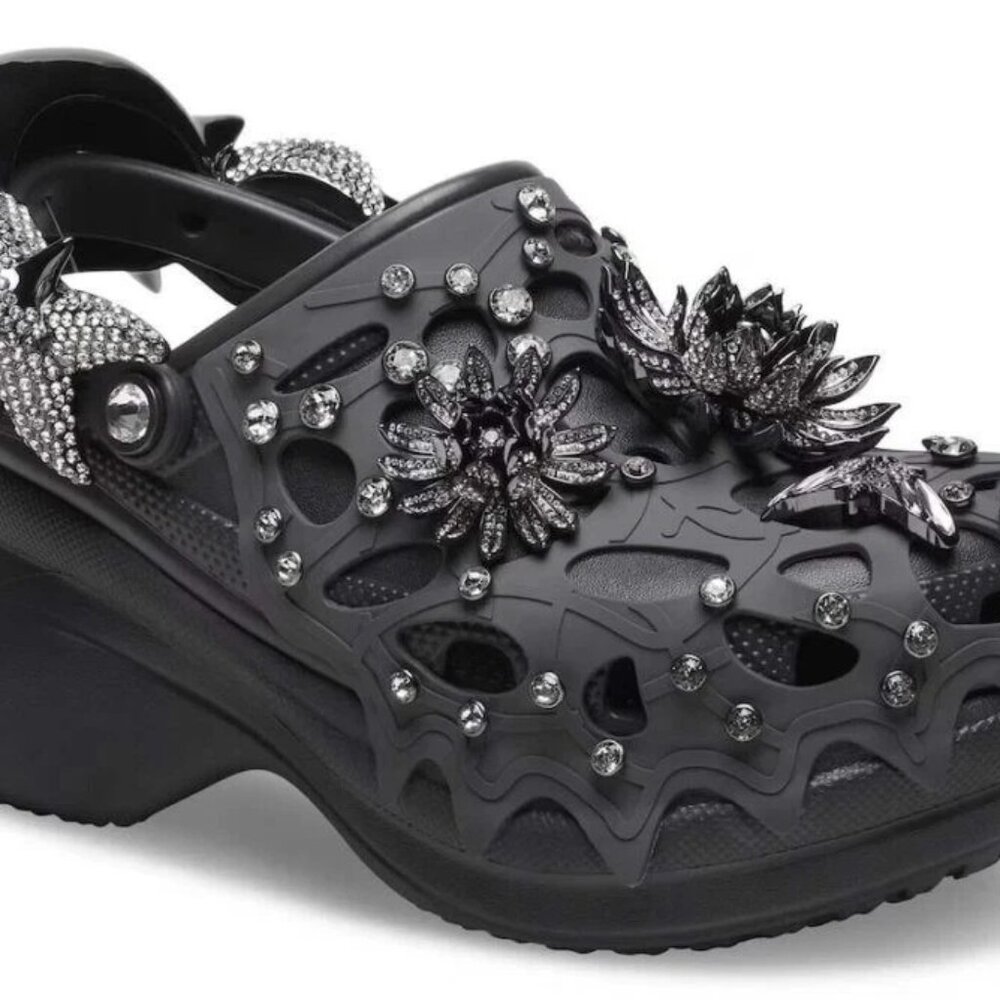 Crocs x Swarovski Platform Bae Clog Crystals Black Collab